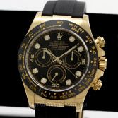 Rolex Daytona 116518LN 18K Gold Black Diamond Dial
